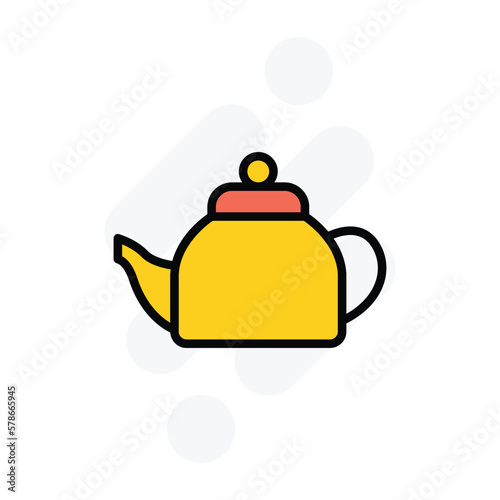 tea kettle icon vector stock