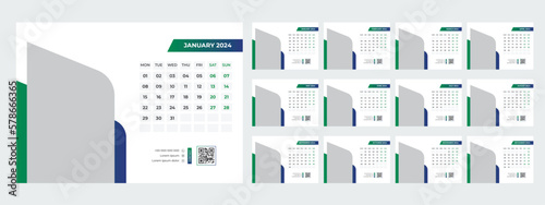 Desk Calendar Template 2024