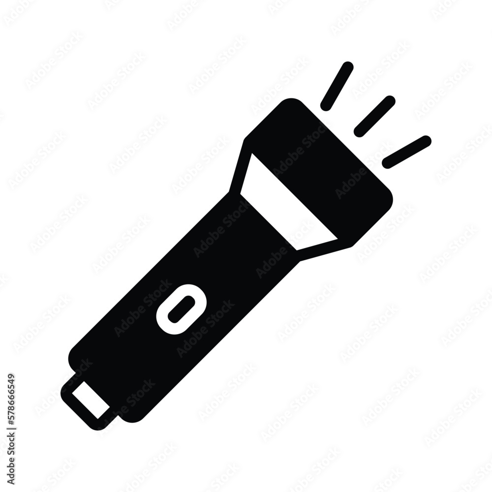 torch icon vector stock
