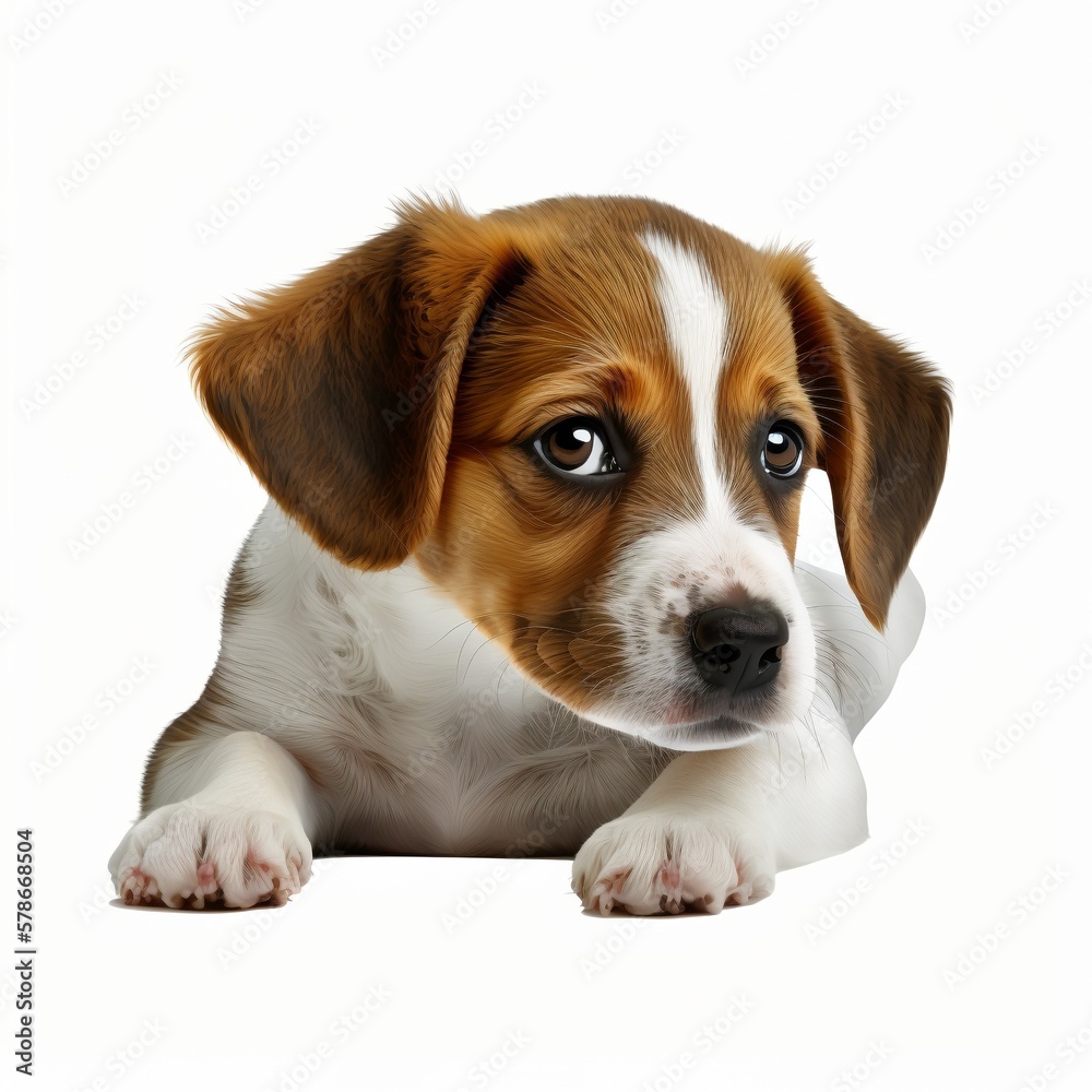 Cute little house puppy, laying down. Looking curious towards camera. Isolated cutout on a transparent background dog mammal pet white
ugly with drooping ears black nose portrait Generative AI Cute little house puppy, laying down. Looking curious towards camera. Isolated cutout on a transparent background dog mammal pet white
ugly with drooping ears black nose portrait Generative AI