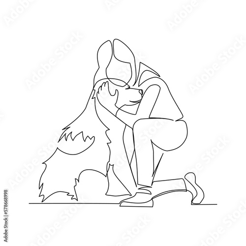Girl with a dog 