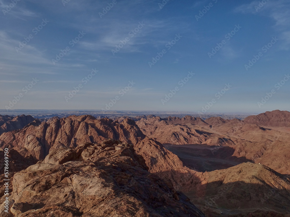 Mount Sinai on the Sinai peninsula in Egypt.