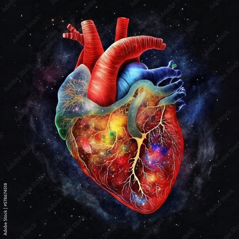 Heart and arteries white background - Created with Generative AI ...