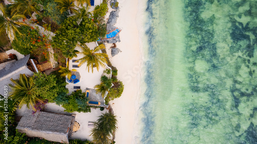 Get lost in the stunning nature of Kiwengwa Beach, Zanzibar, Tanzania with breathtaking panoramic views from above