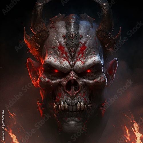 skull demon art © miguel