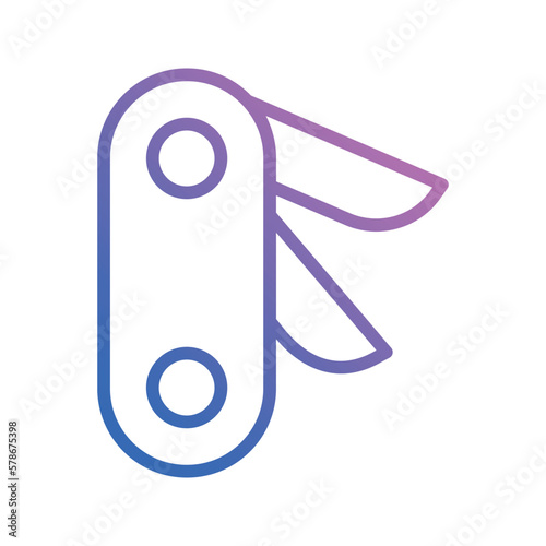 pocket knife icon vector stock