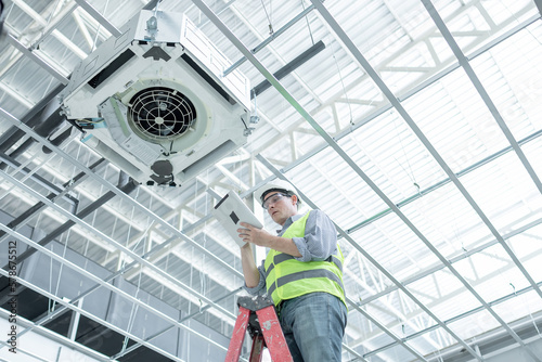 Wallpaper Mural Industrial Air Conditioning Inspection Engineer Torontodigital.ca