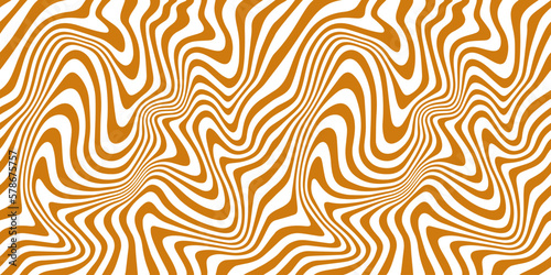 Vector Seamless Pattern with Swirl Wavy Caramel. Toffee Milkshake Abstract Background. Creative Food Background for Packaging Design and Advertisement