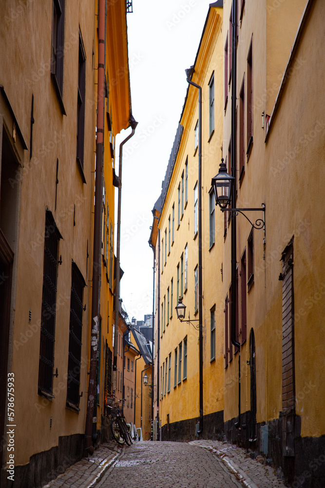 Stockholm Gamla Stan streets in the morning, Sweden