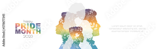Happy Pride Month 2023 banner.