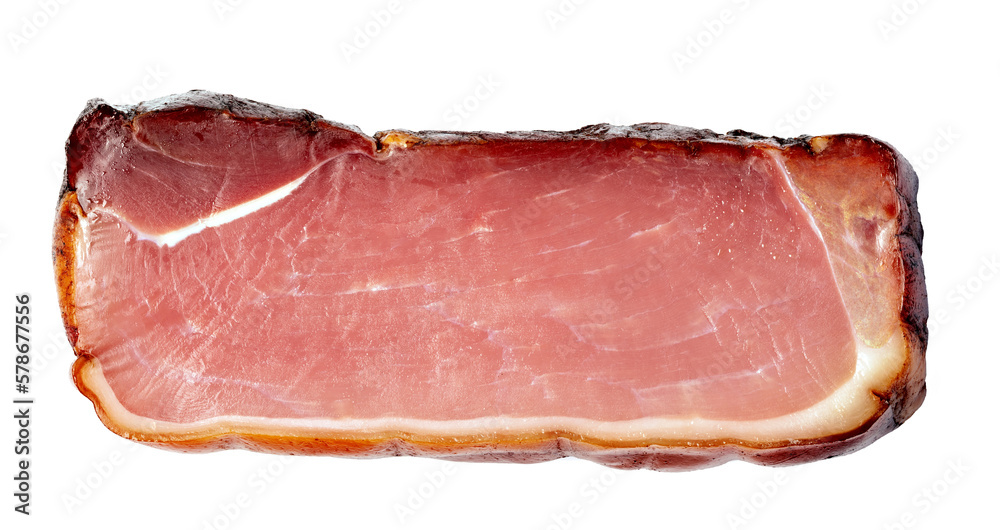 Italian prosciutto on transparent background. png file