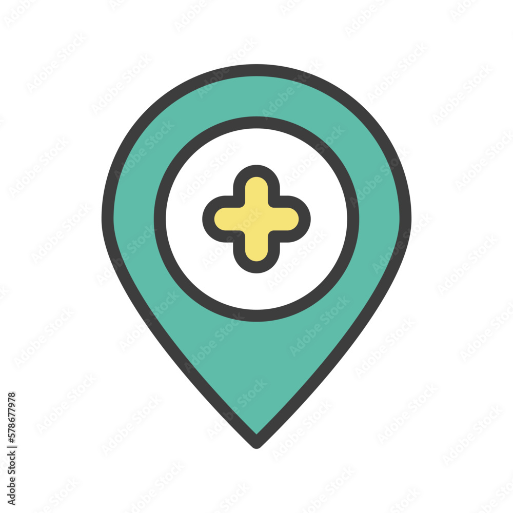 Obraz premium Location icon vector stock