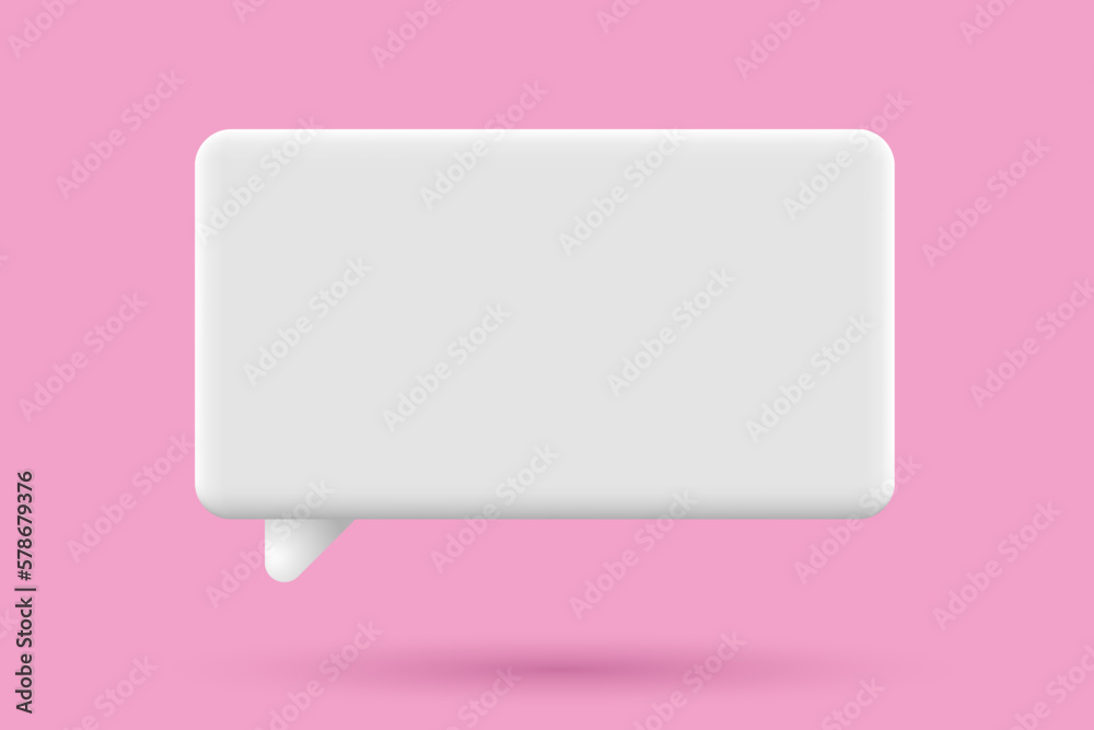 3d speech bubble icon. 3d chat icon. Chat message icon. White text box. Blank white speech bubble pin. Vector illustration 3d speech bubble icon. 3d chat icon. Chat message icon. White text box. Blank white speech bubble pin. Vector illustration