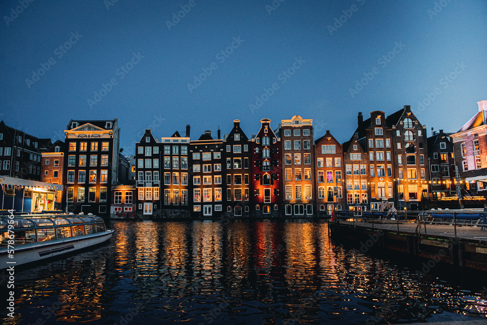 Amsterdam city at night