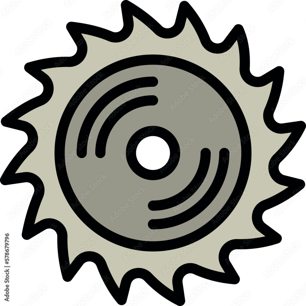 Circular saw disk icon outline vector. Work carpenter. Man tool Circular saw disk icon outline vector. Work carpenter. Man tool