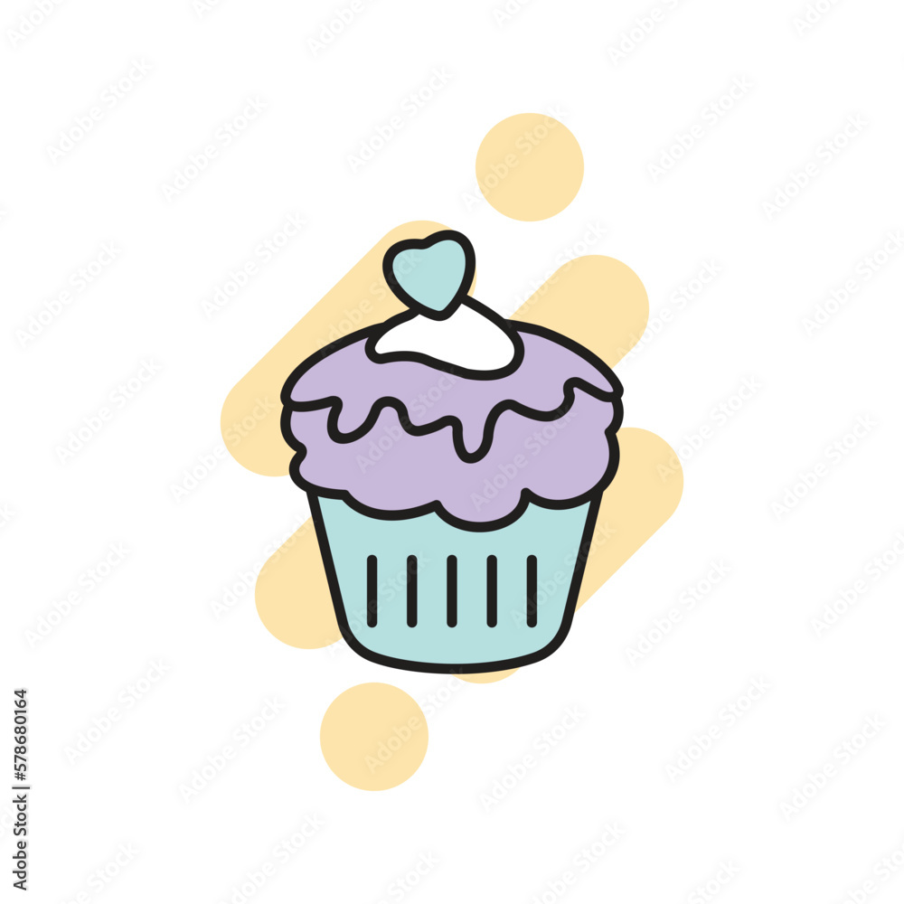 cupcake icon vector stock cupcake icon vector stock