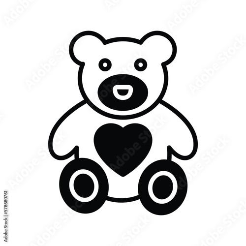 teddy bear icon vector stock