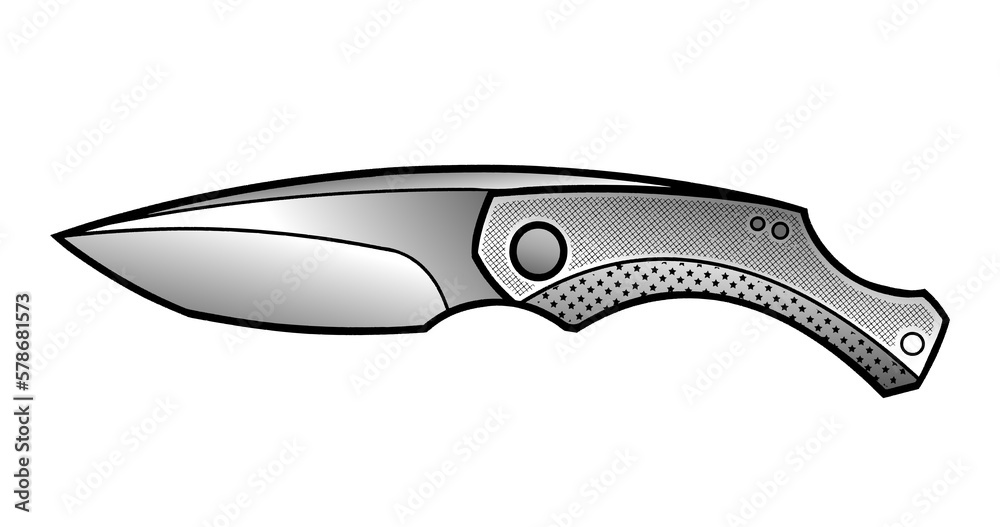 Obraz premium illustration of hunting camping knife