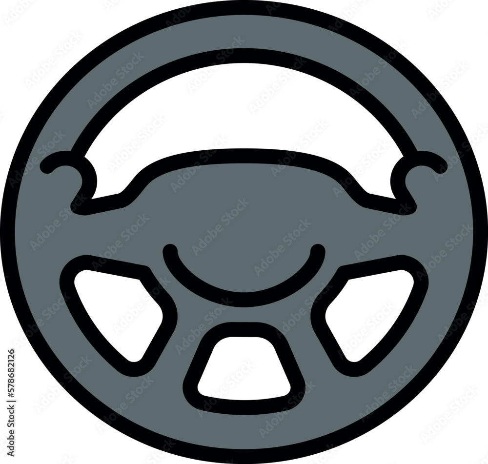 Car steering wheel icon outline vector. Auto part. Seat machine Car steering wheel icon outline vector. Auto part. Seat machine