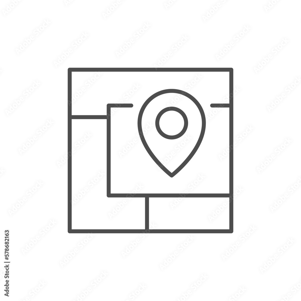 Agricultural geolocation line outline icon Agricultural geolocation line outline icon