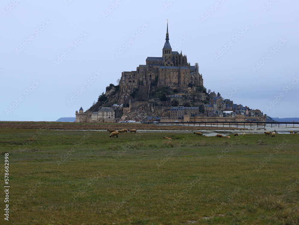 The Mont-Saint-Michel Abbey is an abbey located within the city and island of Mont-Saint-Michel in Normandy, in the department of Manche.