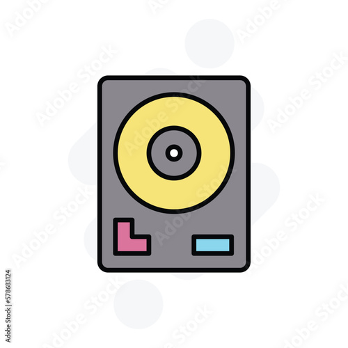 hard drive icon vector stock
