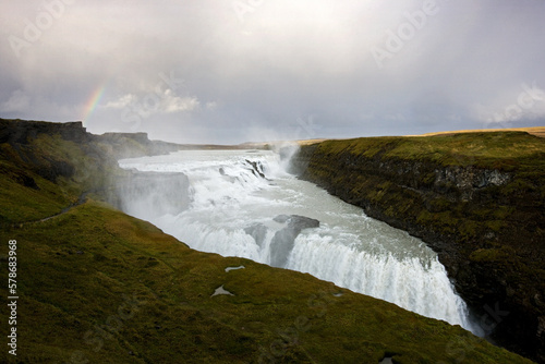gullfoss waterfall in iceland