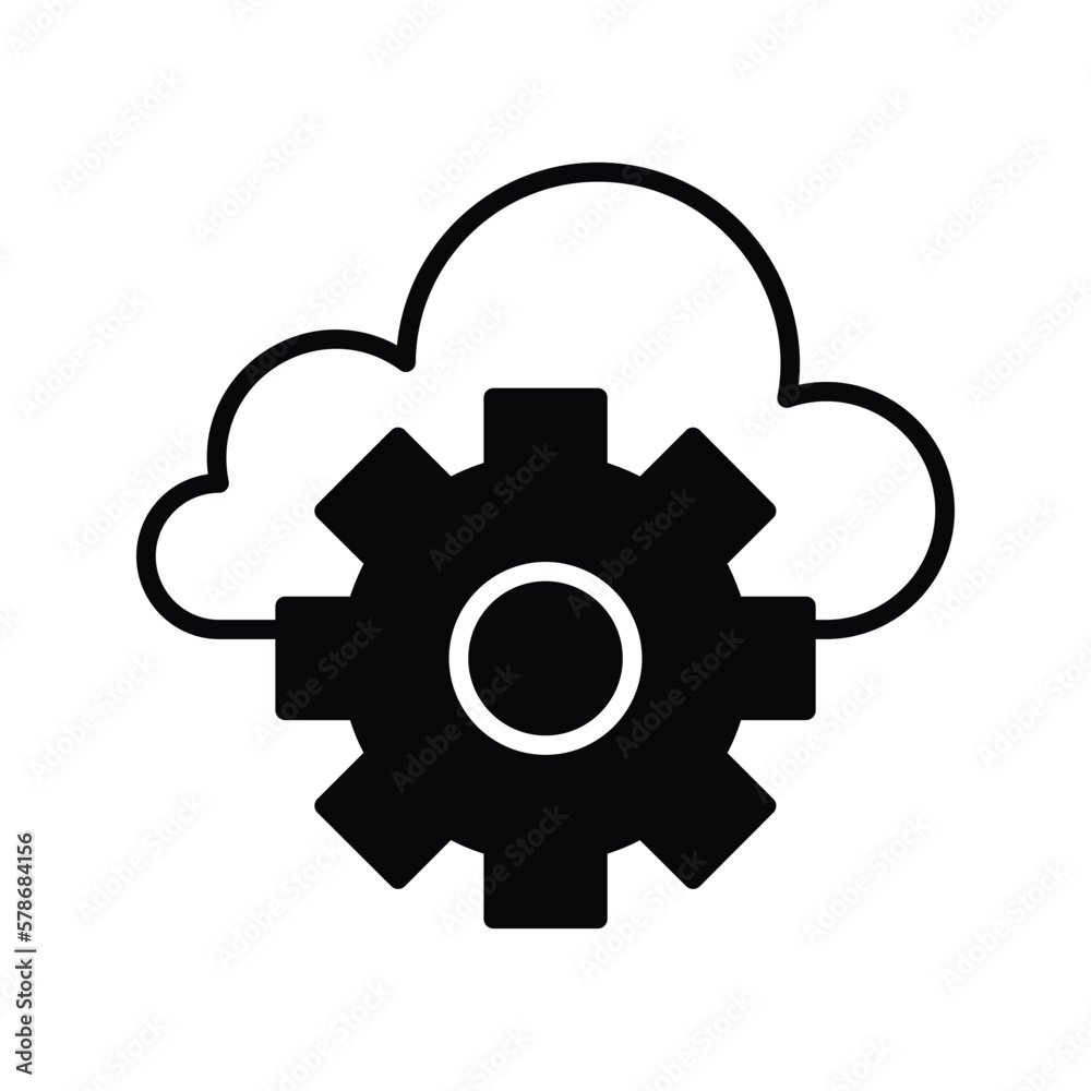 cloud computing icon vector stock cloud computing icon vector stock
