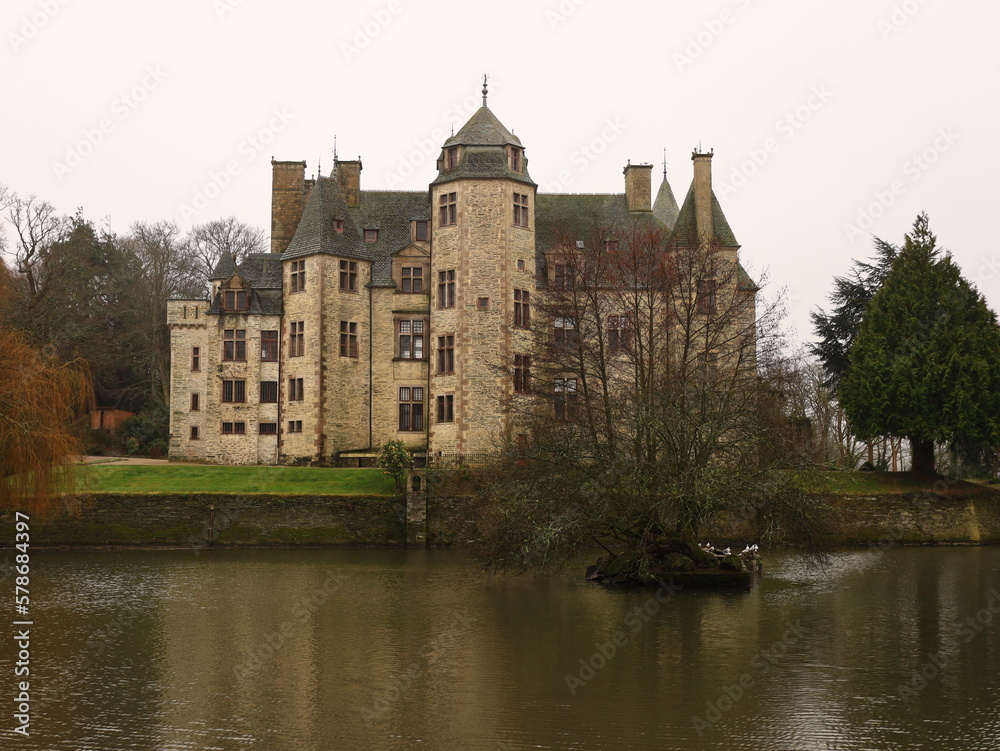 The Château des Ravalet is a 16th century mansion, remodeled in 1859 by the Viscount of Tocqueville, which stands on the former French commune of Tourlaville in the Manche department