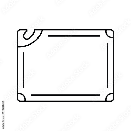 cutting board line icon vector illustration