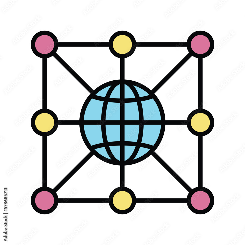 network icon vector stock