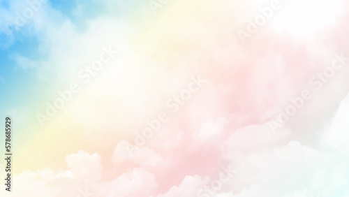 Colorfull sky abstract background. Cloud and sky with a pastel colored. Nature abstract background