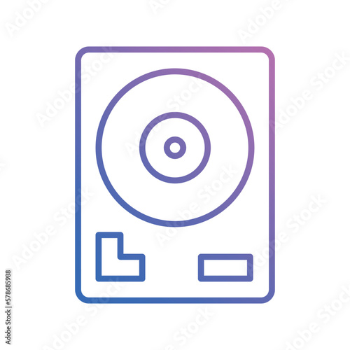 hard drive icon vector stock