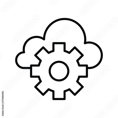 cloud computing icon vector stock