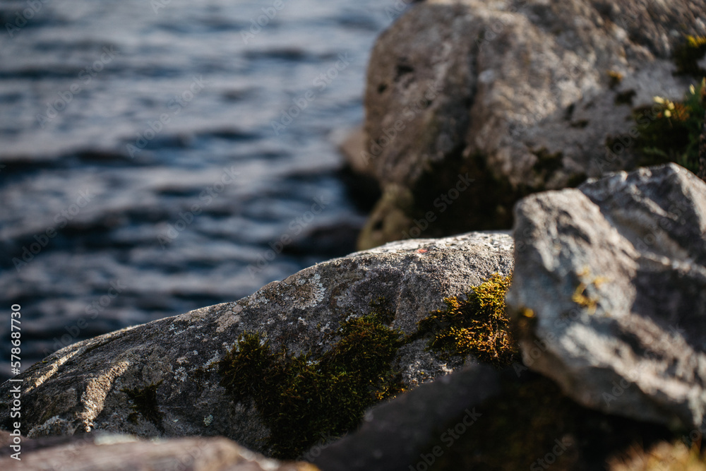 rocks by the lake 