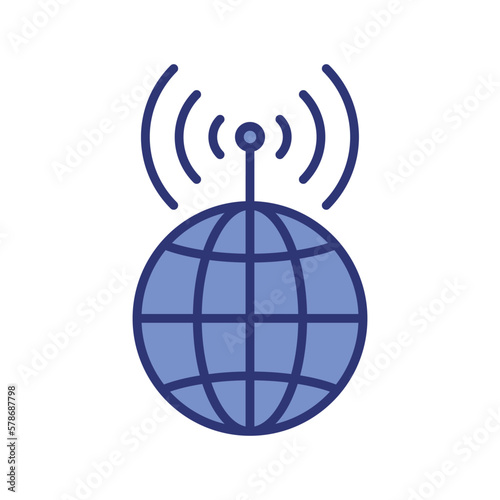 internet access icon vector stock