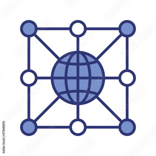 network icon vector stock