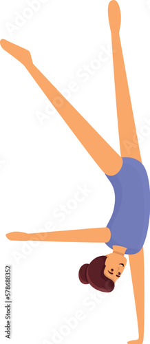 Carnival acrobat icon cartoon vector. Sport art. Team gymnast