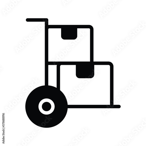 trolly icon vector stock