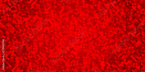 Red mosaic of squares, rhombuses. Vector design, banner.