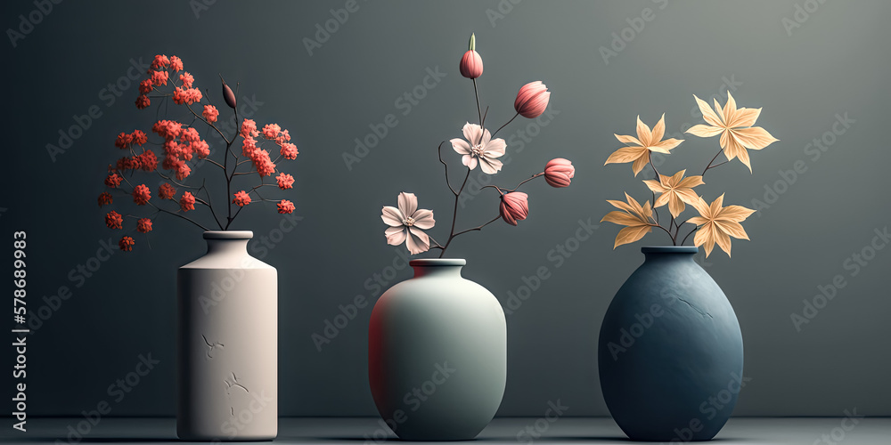 A Delicate minimalistic flower vase is displayed in an HD Windows