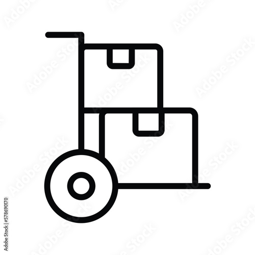 trolly icon vector stock