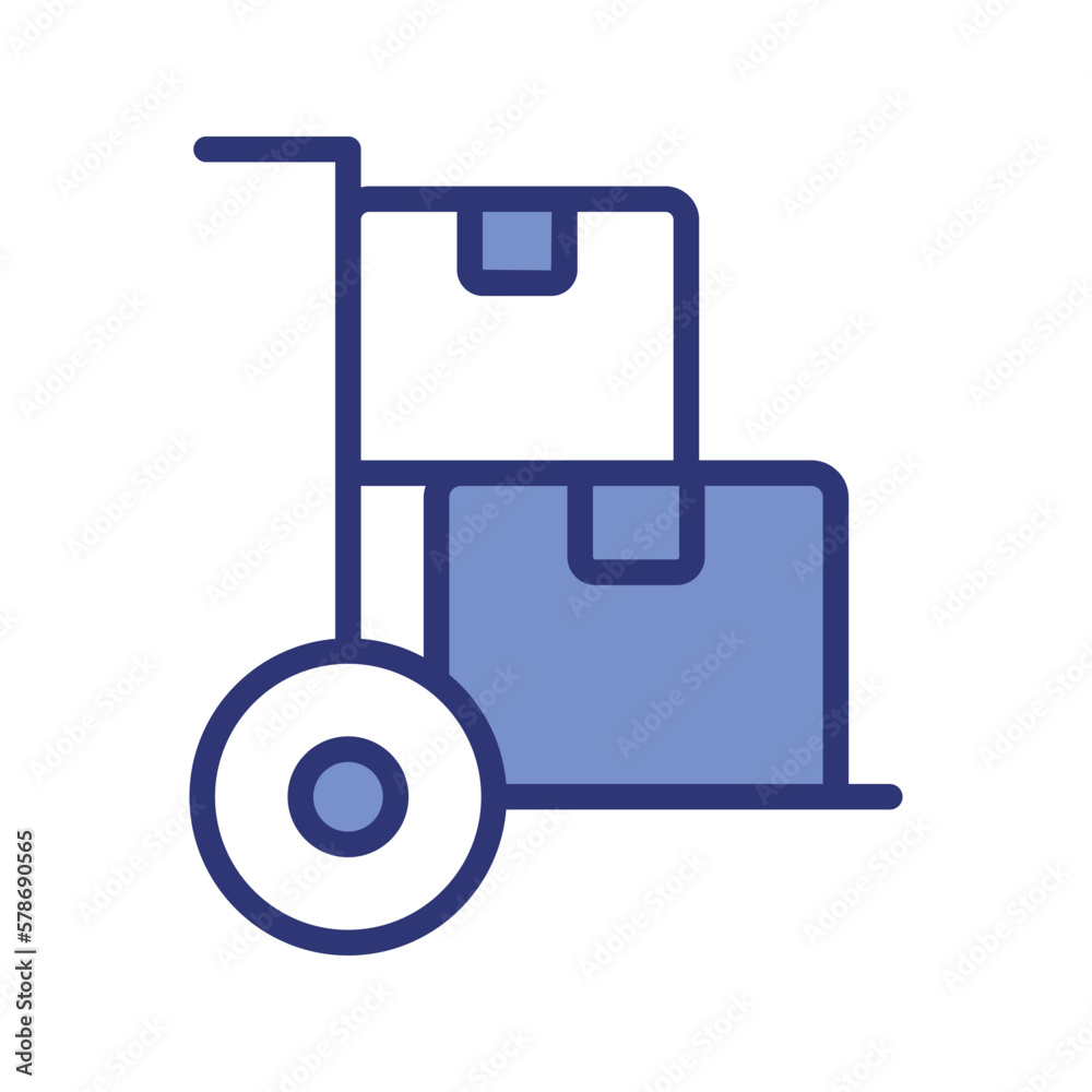 trolly icon vector stock. trolly icon vector stock.