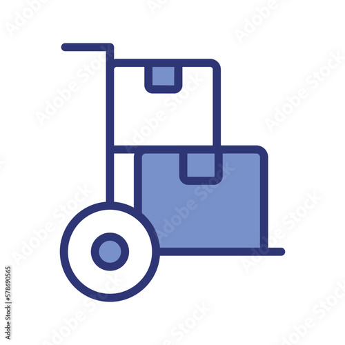 trolly icon vector stock.