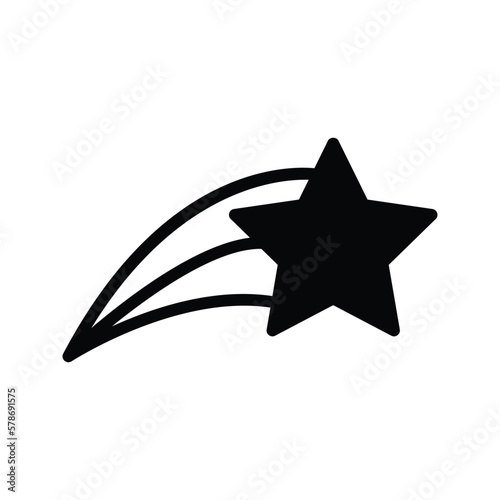 shooting star icon vector stock.