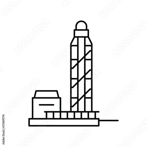 core drilling steel production line icon vector illustration