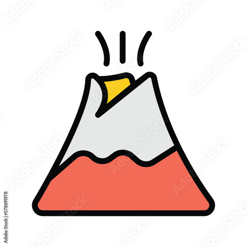 eruption icon vector stock.