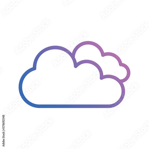 cloudy icon vector stock.