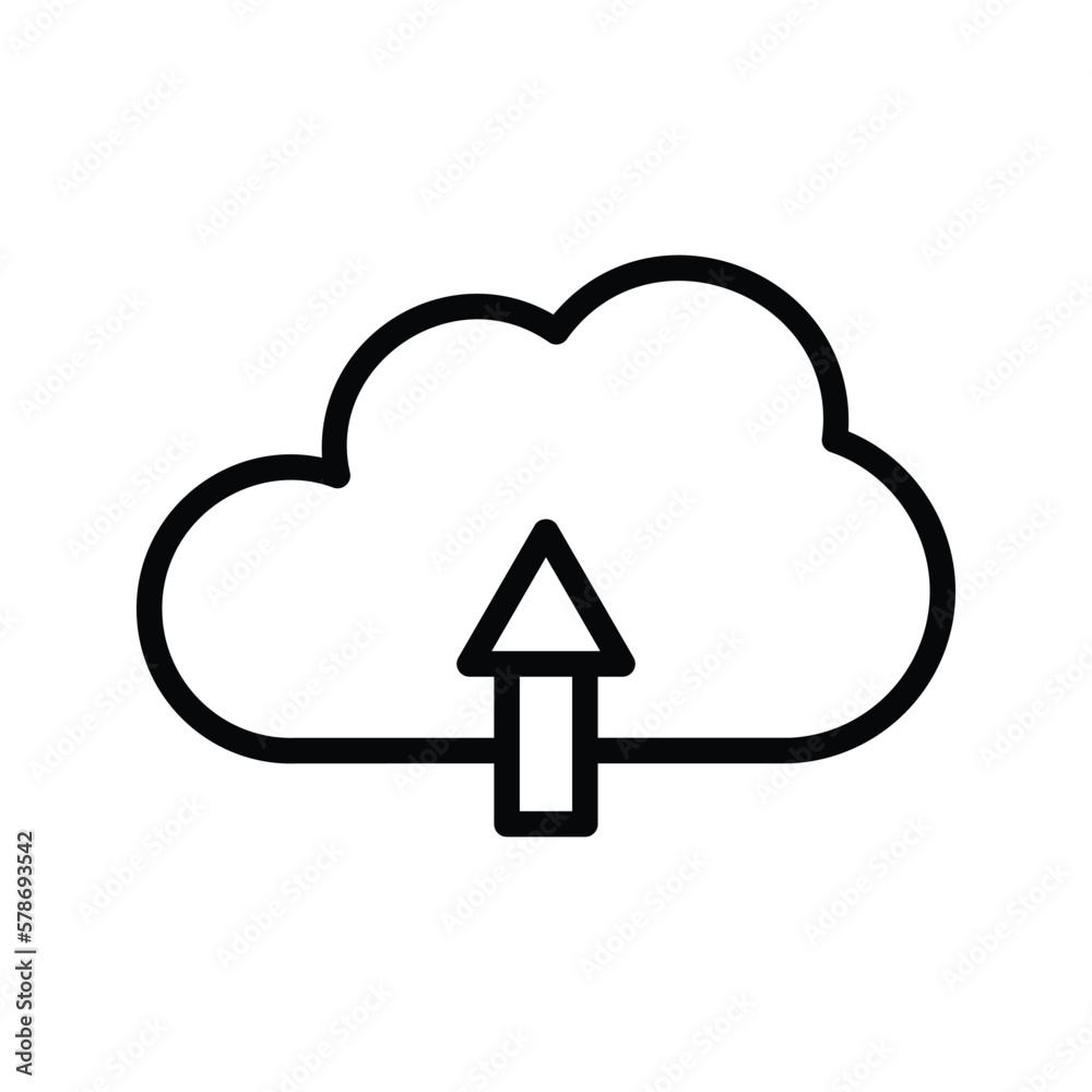 cloud upload icon vector stock. cloud upload icon vector stock.