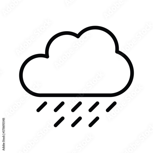 rainy icon vector stock.